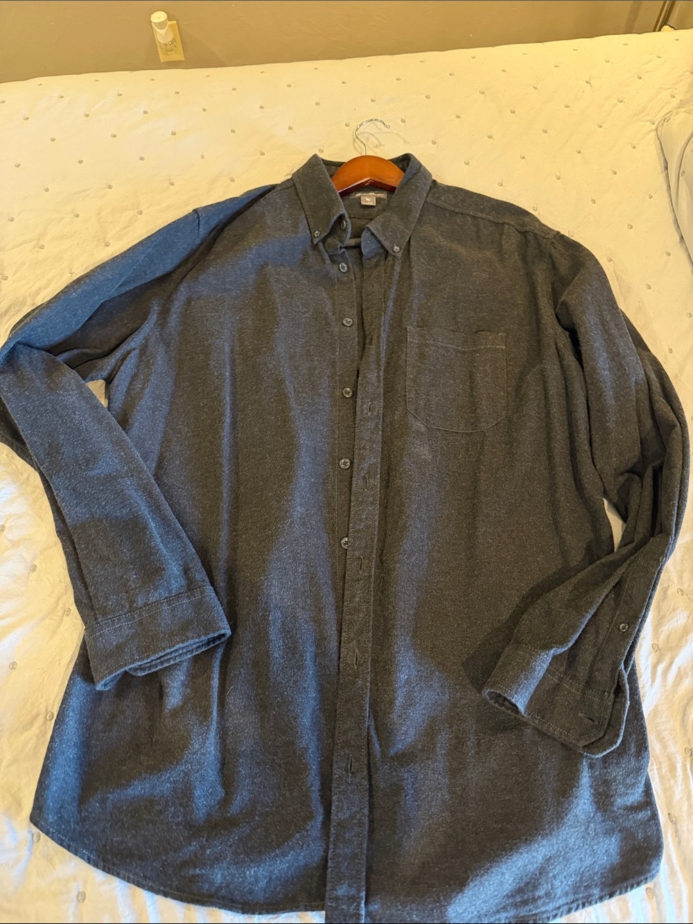 Eddie Bauer Dark Gray Men's Button-Down Shirt